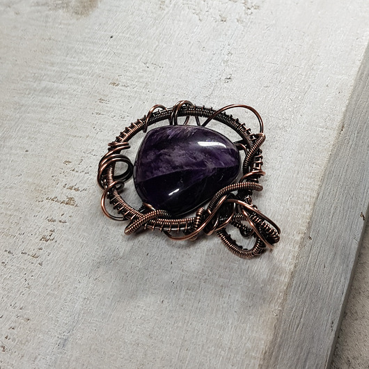 wisiory Ametyst serce m288