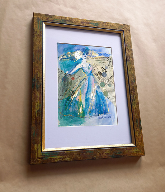 obrazy Kumoszka 30 - akwarela 14,8 x 19,4 cm unikat