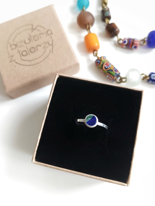 pierścionki - różne Pierścionek Bolesławiec srebrny