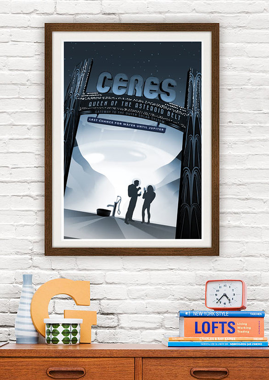 plakaty Planeta Ceres - plakat NASA fine art