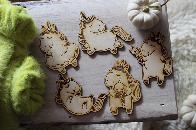 Komplet magnesów na lodówkę  Little Wood Bunny