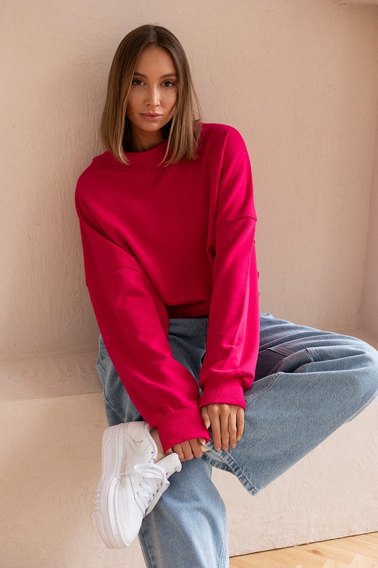 bluza bez kaptura damska Bluza Iconic Magenta