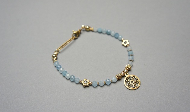 bransoletki z kamieni naturalnych Akwamaryn vol. 10 /bransoletka/19.11.24 - Szlachetna kolekcja