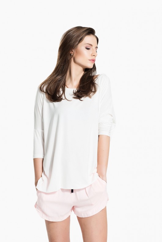 Oversized tee mint-and-pepper
