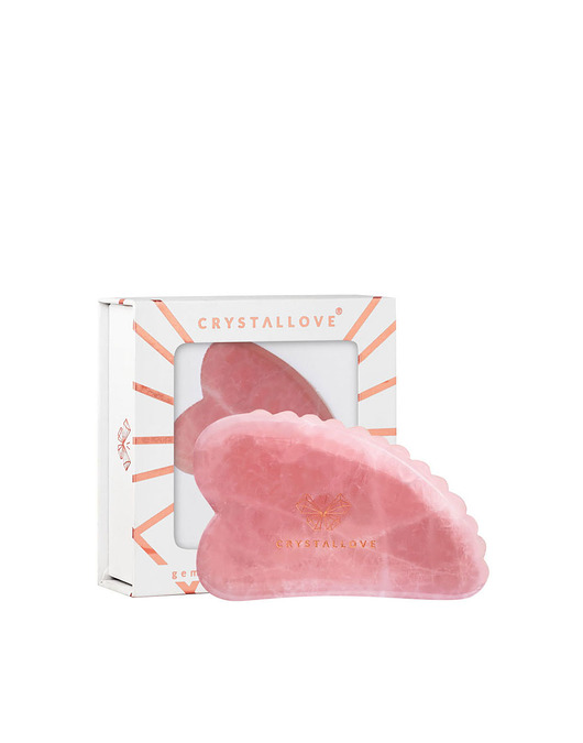 akcesoria dla niej CRYSTALLOVE Płytka do masażu gua sha 3d z kwarcu