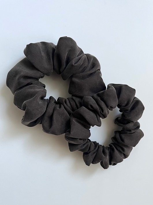 gumki do włosów Brązow gumka do włosów Scrunchie Brown Cupro