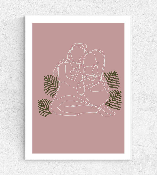 grafiki i ilustracje Miłosny plakat "Połączeni"