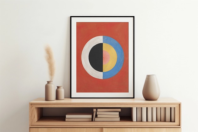 grafiki i ilustracje PLAKAT abstrakcyjny, Hilma af Klint, retro poster, modernizm