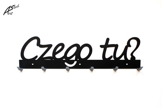 Wieszak na ubrania Czego tu, pomysł na prezent ArtSteel
