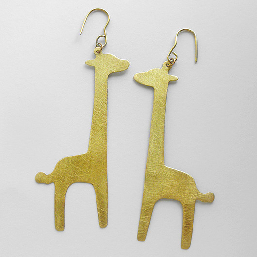 kolczyki pozłacane Kolczyki pozłacane ŻYRAFA