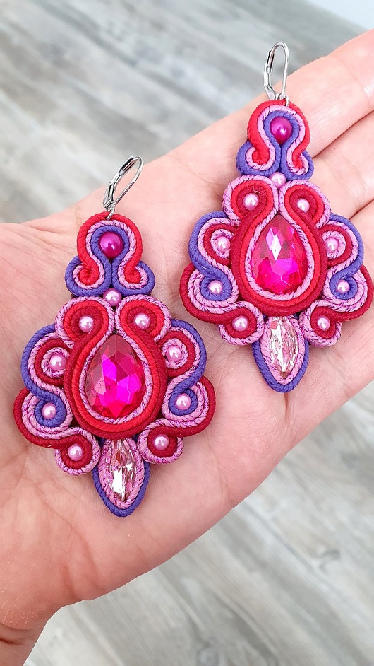 kolczyki soutache Kolczyki sutasz WILD BERRIES