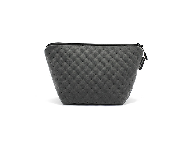 kosmetyczki Elegancka szara pikowana kosmetyczka