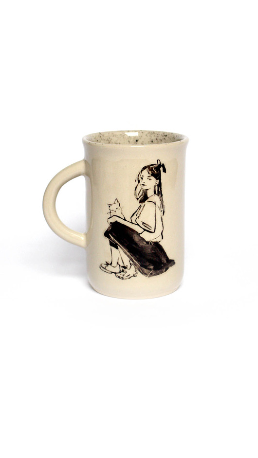 kubki Kubek - dziewczyna z kotkiem