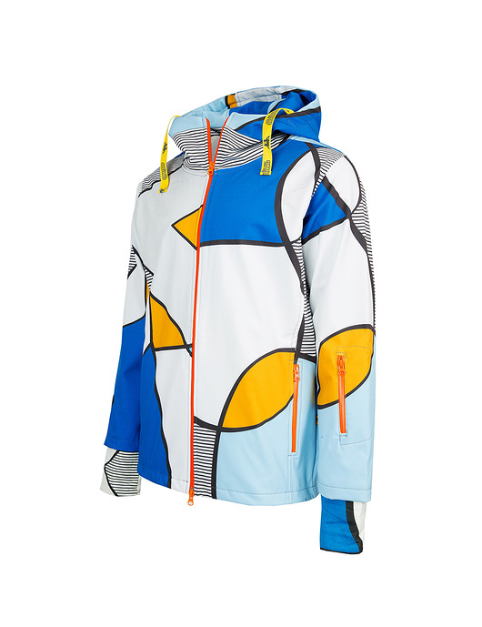kurtki damskie Kurta softshellowa "Abstract" - unisex