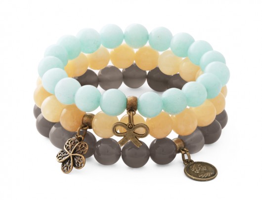 Blue, gray, & honey set. Lavoga