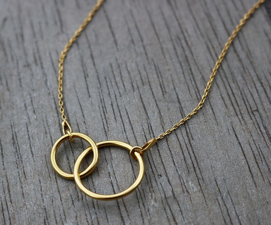 Naszyjnik "dwie karmy" ze srebra 925 pozłacanego Coccola JEWELLERY