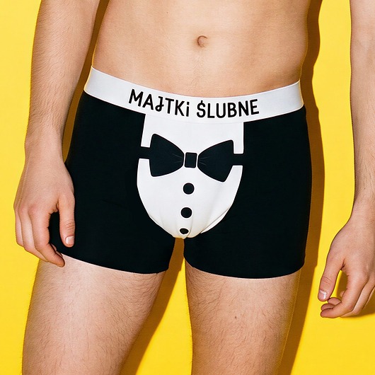 moda - inne Majtki ślubne - bawełniane bokserki - Majtki z Sosnowca
