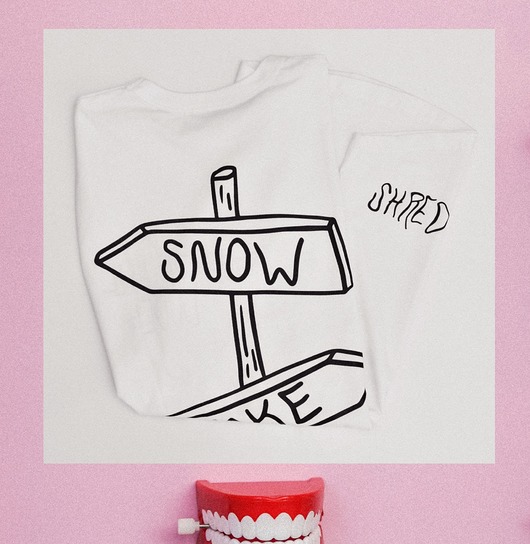 t-shirty męskie Biały T-shirt Snow Wake Organic