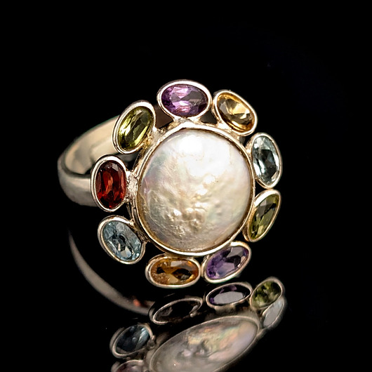 pierścionki srebrne Pierścionek noble spring flower