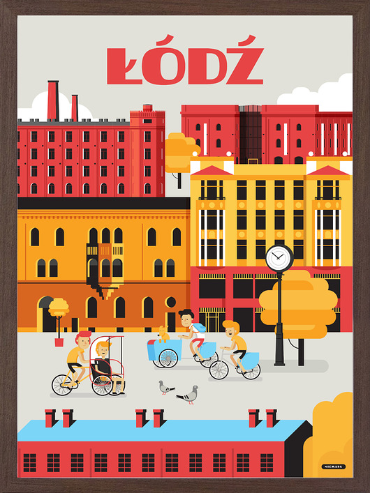 Plakat Łódź,61x91 NIEMAPA