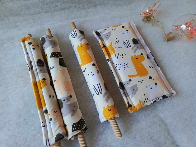 akcesoria do łóżeczek Ochraniacz do łóżeczka bawełniane naturalny na szczebelki do kołyski