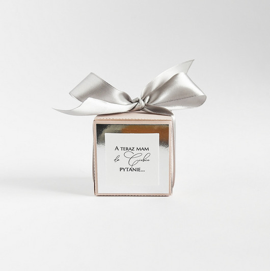 zaproszenia i kartki na ślub Prośba o świadkowanie pudełeczko