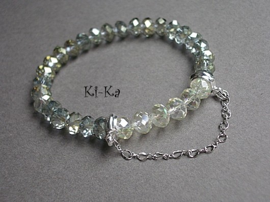 Grey crystal  - bransoletka KiKa pracownia