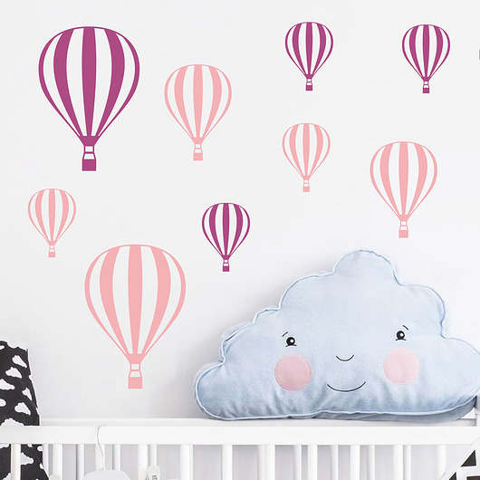 Naklejki Balony Zestaw 16 sztuk MIX rozmiarów trochę na ścianę