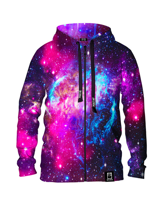 bluza z kapturem damska Damska Bluza Expres Zamek DR.CROW Galaktyka