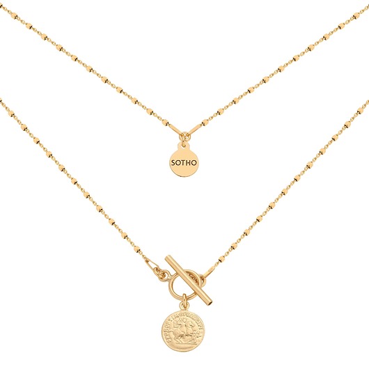 złote naszyjniki Złoty naszyjnik z monetą