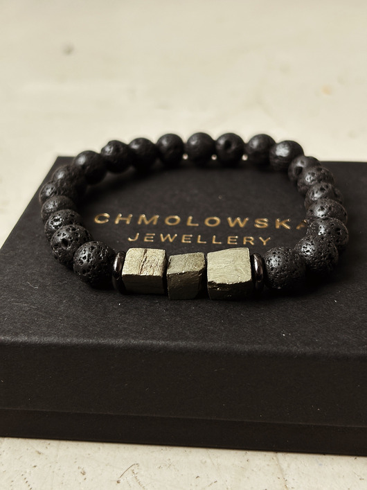 biżuteria męska Bransoletka Męska Piryt
