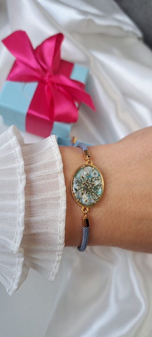 bransoletki na sznurku Bransoletka Dzika Marchew na Błękicie