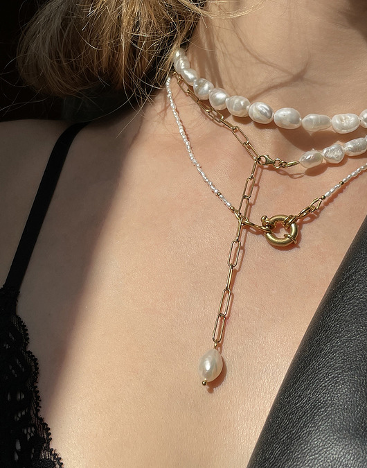 chokery Choker z Dużych Pereł