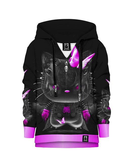 bluzy dla dziewczynki Bluza Dziewczynka DR.CROW Kitty Punk