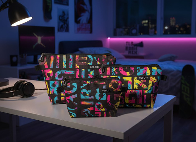 kosmetyczki Kosmetyczka turkusowa Neony rozmiar do wyboru S / M / L