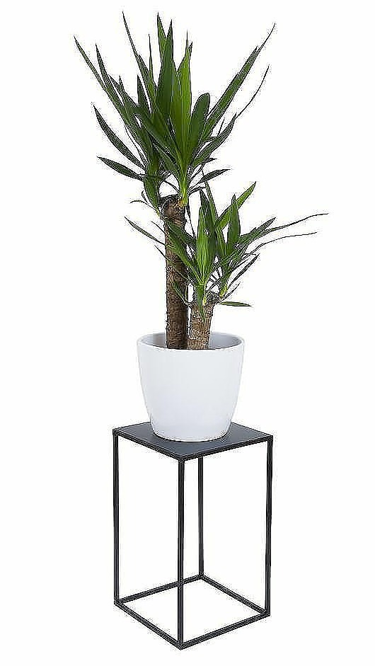 Kwietnik Metalowy Stojący Loft 40 cm Czarny MIA home
