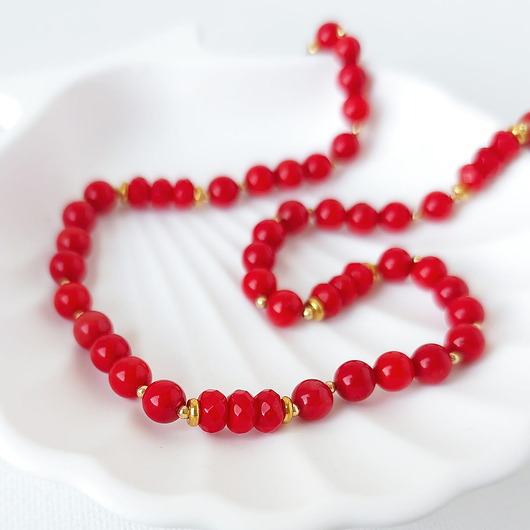 korale Naszyjnik z kamieni naturalnych: koral