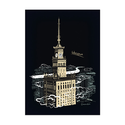 plakaty Plakat A4 Warszawa Pałac Kultury i Nauki