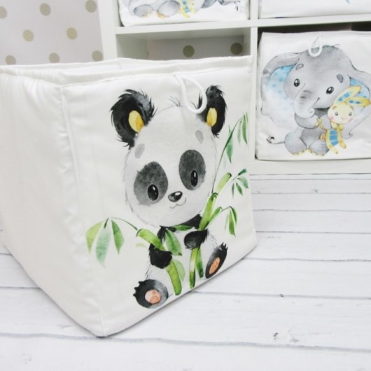 pojemniki na zabawki Pojemnik na zabawki z Misiem Panda