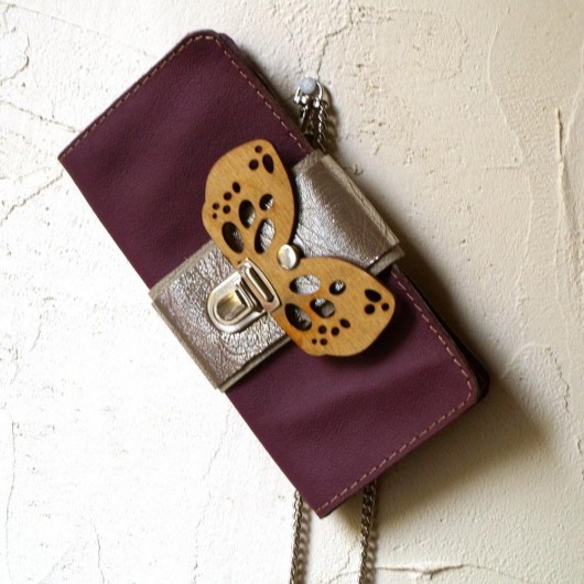 portfel fiolet&srebrny PAWDECO