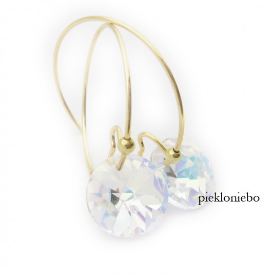 Kolczyki FLASH GORDON kryształ SWAROVSKI pieklo niebo