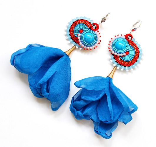 kolczyki soutache Sutaszowe kolczyki  MARRAKECH