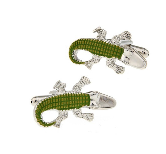 spinki do mankietów SPINKI DO MANKIETÓW koszuli MANKIETU krokodyl aligator