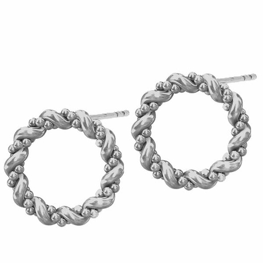 kolczyki srebrne Srebrne kolczyki koła twist