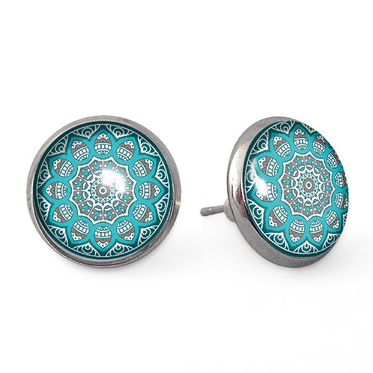 Kolczyki sztyfty Mandala - 1014 EGGinEGG