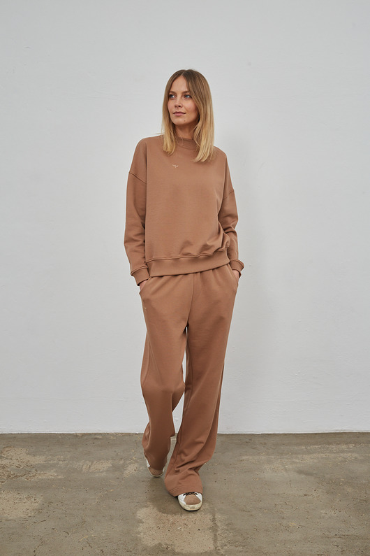bluza bez kaptura damska Bluza CAMEL z haftowaną ważką