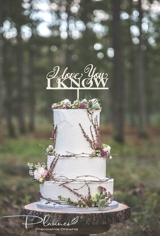 Toper Topper na tort I Love You I Know Planneo
