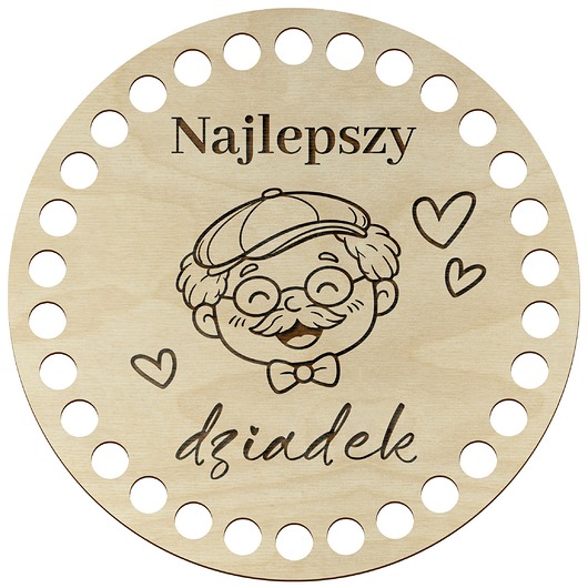 kosze do przechowywania Drewniane Dno Spód do Szydełkowania 15cm Prezent dla Dziadka Baza Podstawa