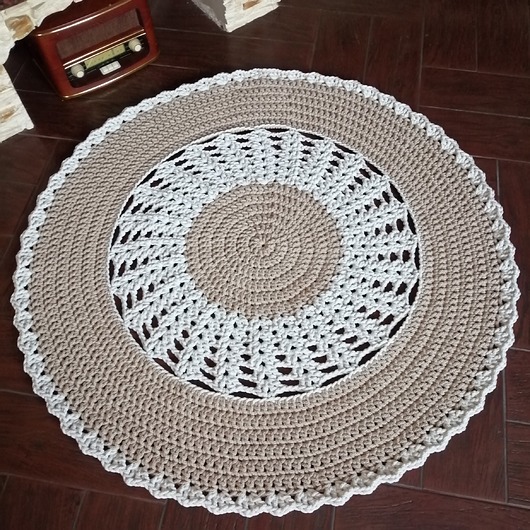 dywany Dywan szydełkowy ze sznurka 110cm