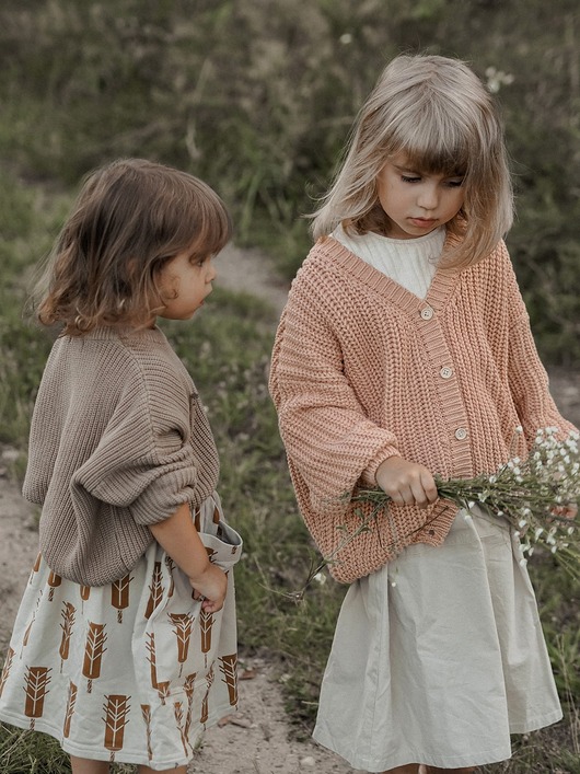 swetry dla dziewczynki Sweterek bawełniany oversize CHUNKY